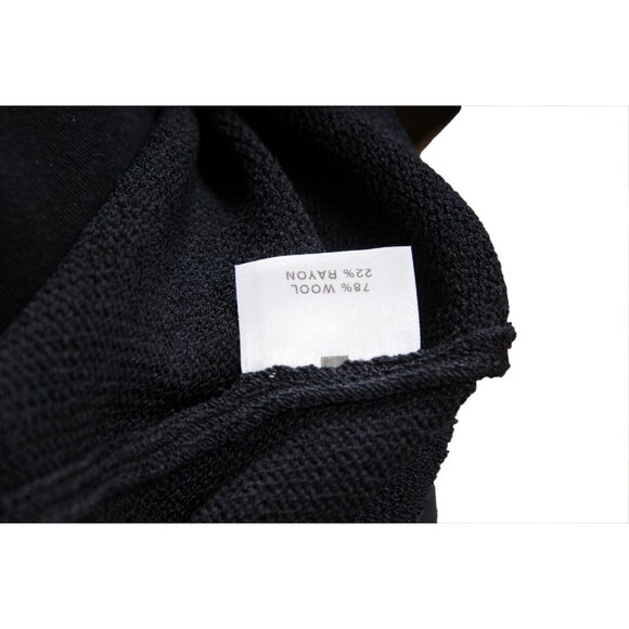 St John Womens Wide Leg Pants Size US 12 Blue Wool Rayon Sweatpants Joggers - Picture 10 of 11